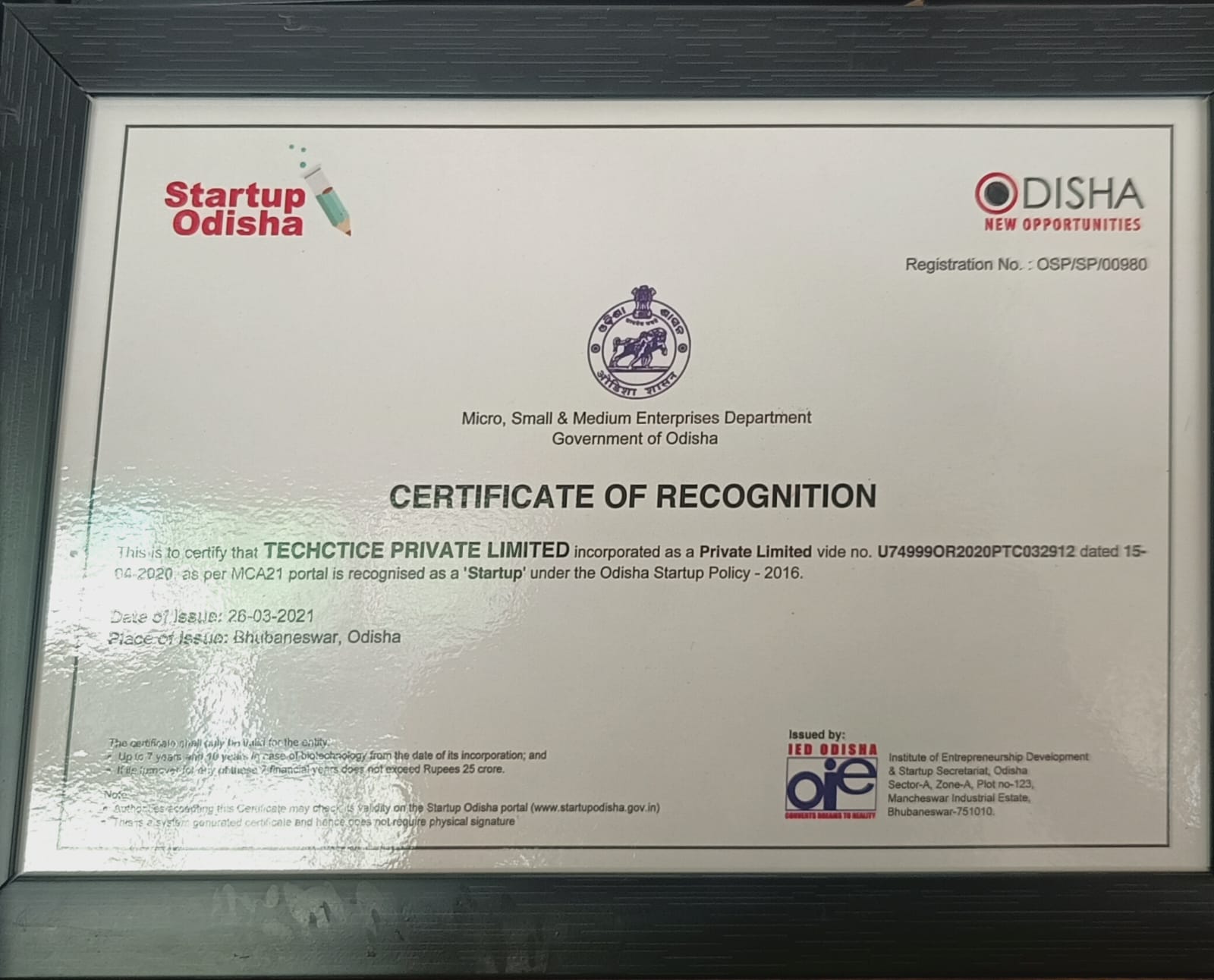 Techctice Certificate 2